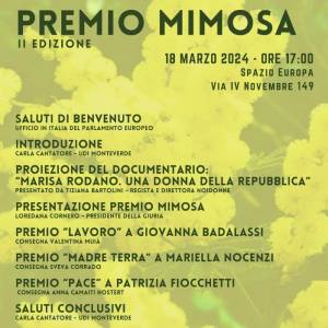 Foto Premio Mimosa 2024 UDI Monteverde: il filo rosso che collega Pace, Lavoro, Madre Terra 12