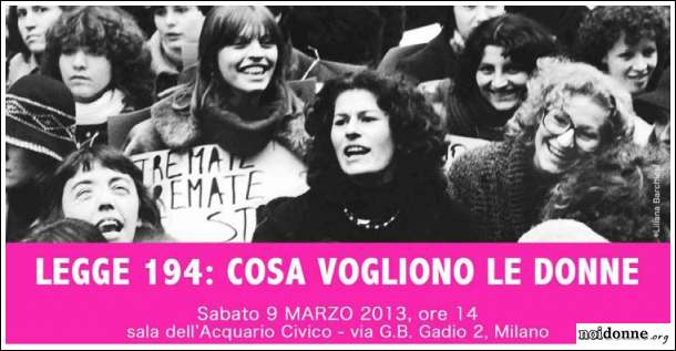 Foto: Legge 194: Milano chiama Roma