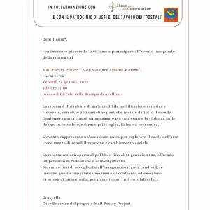 Foto 'Mail Poetry Project': seconda edizione in collaborazione con STOP VIOLENCE against WOMEN 1