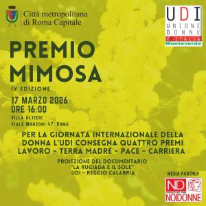 Foto PREMIO MIMOSA 2026: L'UDI MONTEVERDE CELEBRA LA IV EDIZIONE 1