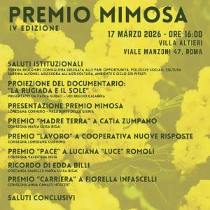Foto PREMIO MIMOSA 2026: L'UDI MONTEVERDE CELEBRA LA IV EDIZIONE 2