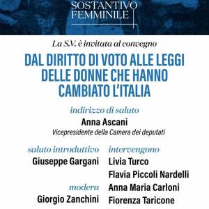 Foto 'DAL DIRITTO DI VOTO ALLE LEGGI DELLE DONNE CHE HANNO CAMBIATO L'ITALIA' 1