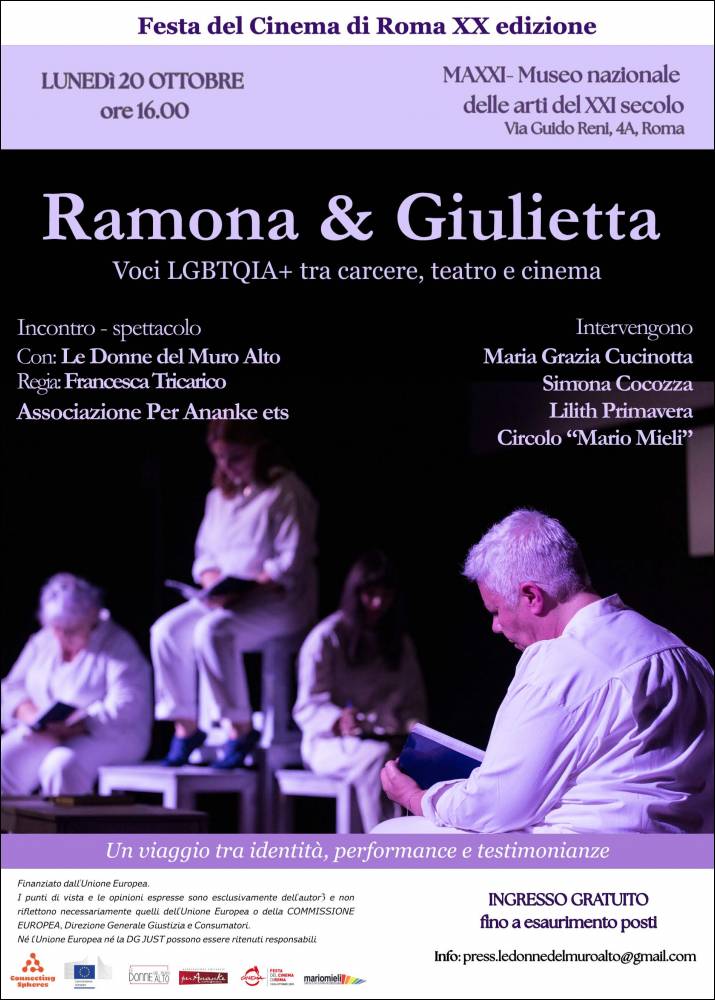'Ramona & Giulietta.Voci LGBTQIA+ tra carcere, teatro e cinema'. La parola a Francesca Tricarico