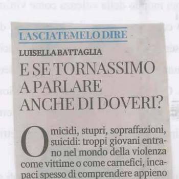 Foto: E se tornassimo a parlare anche di doveri?