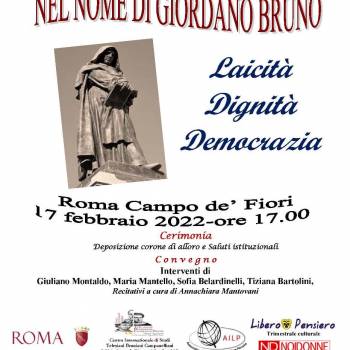 Foto: A Roma nel ricordo di Giordano Bruno: Laicità Dignità Democrazia