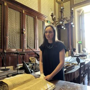Foto: Catherine Heemann, dal Texas all'Italia per studiare gli antichi manoscritti beneventani