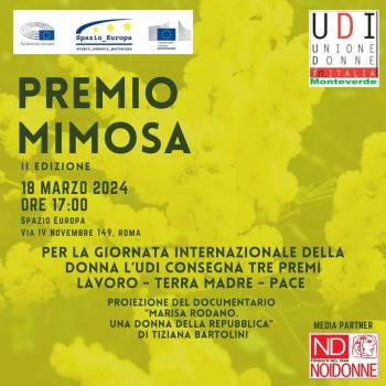 Foto: UDI Monteverde / Premio Mimosa, II edizione. Interviste a Carla Cantatore e Loredana Cornero 