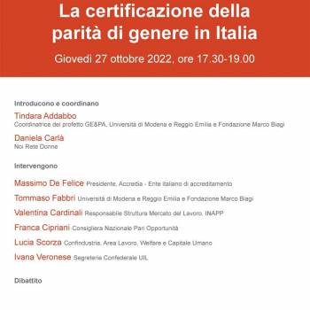 Foto: La certificazione della parità di genere in Italia