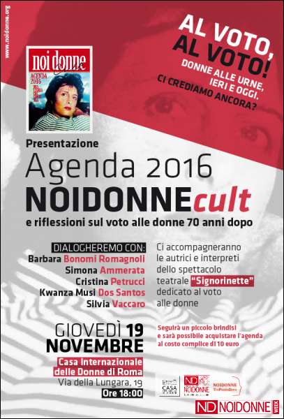 Foto: AGENDA 2016 NOIDONNE cult. Presentazione a Roma