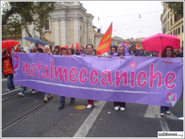 Foto: Torino / Le donne FIOM e le contestazioni alla Fornero