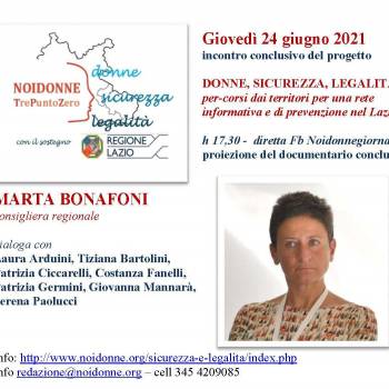 Foto: DONNE, SICUREZZA, LEGALITÀ: LA NOSTRA CONTRONARRAZIONE, il documentario conclusivo