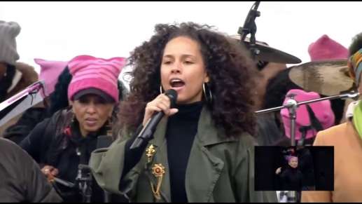 Foto: Alicia Keys' Speech, Performance At The Women's March On Washington