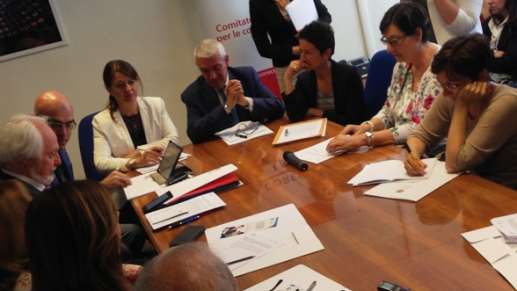 Foto: Paola Spadari (OdG) alla firma del protocollo d'intesa Donne e Media nel Lazio