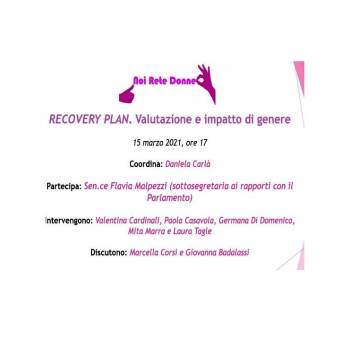 Foto: RECOVERY PLAN. VALUTAZIONE E IMPATTO DI GENERE